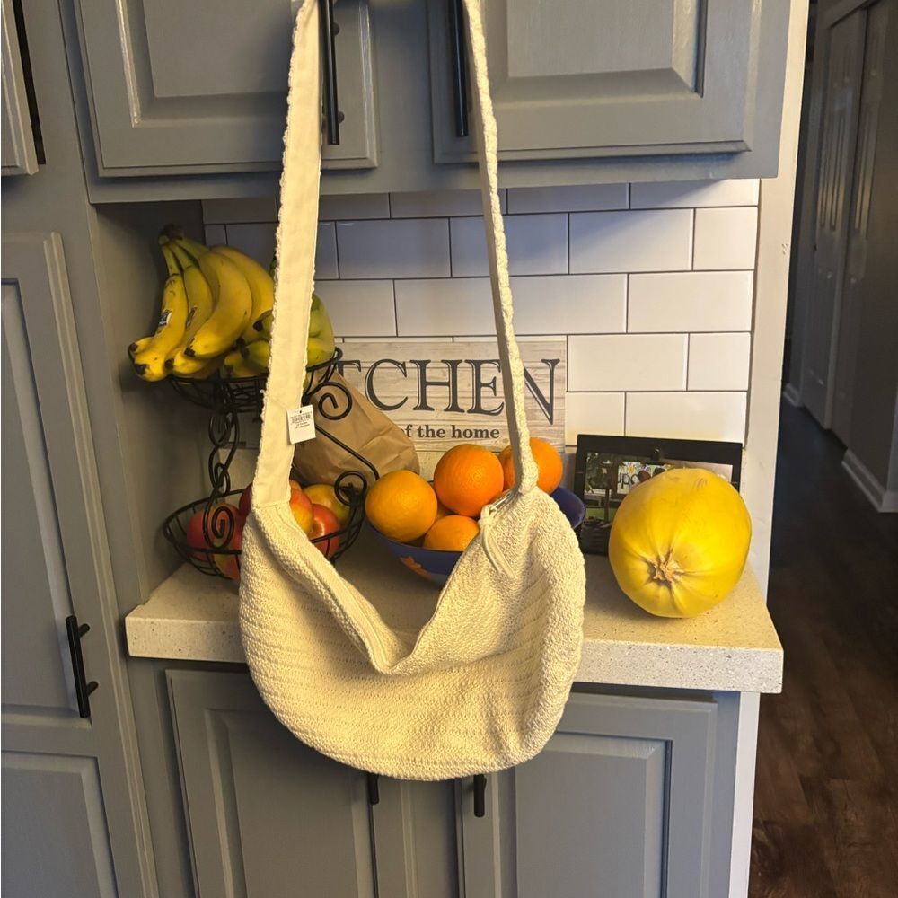 Cream Knit Hobo/Shoulder Bag by American Eagle NWT